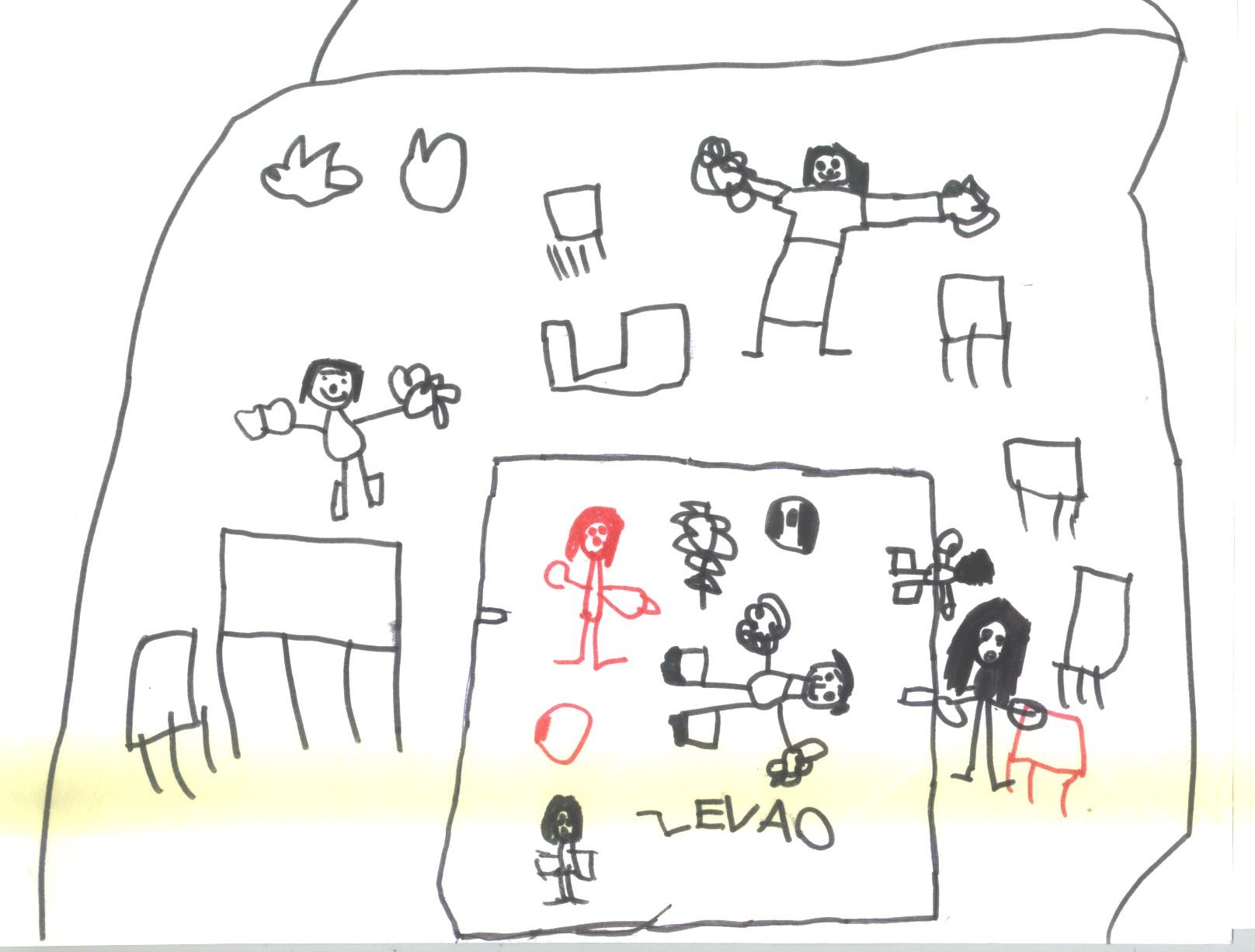 Drawing by five-year old Eva, representing the house she lives in